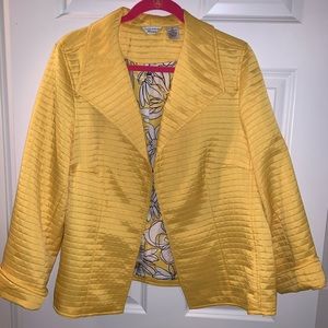 EUC FLASHY Quilted Yellow Blazer/Jacket, 1X